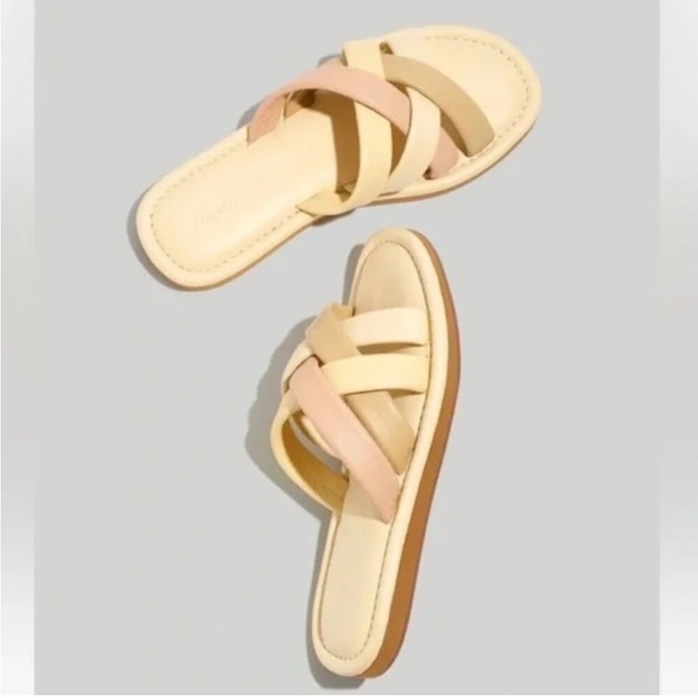 NIB Madewell Francine Puffy Woven Slides (Run Small)